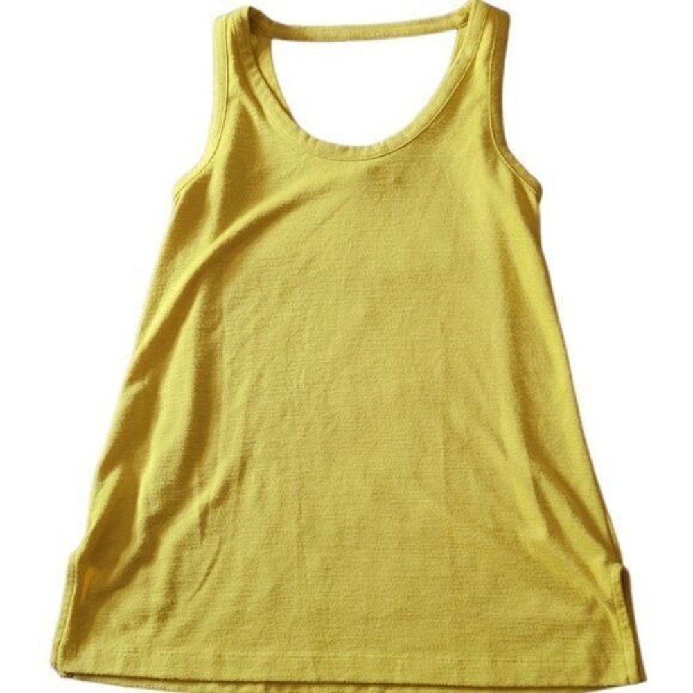 Ann Taylor Loft Womens Tank Top XS Yellow Sleeveless Casual Summer Basic Tee Top